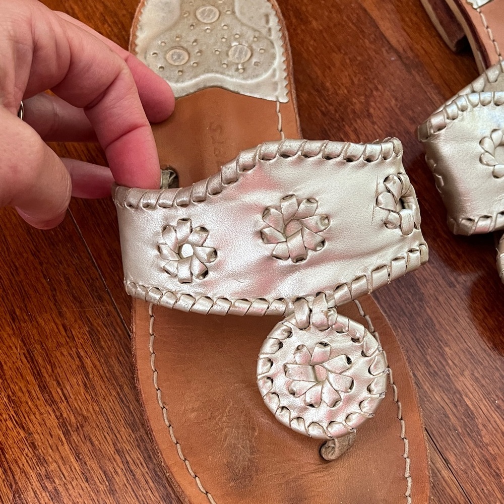 Jack Rogers Women's Tan Leather Sandals - Picture 3 of 10